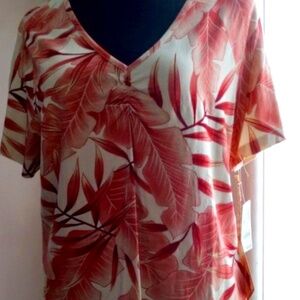 Red Leaf Top by Carribean Joe | Size XL